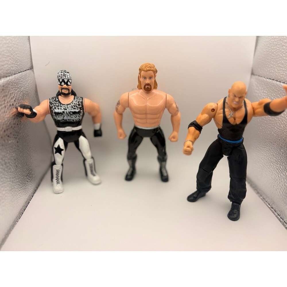 WWE WCW Vintage 90s lot of 3 figures GUC